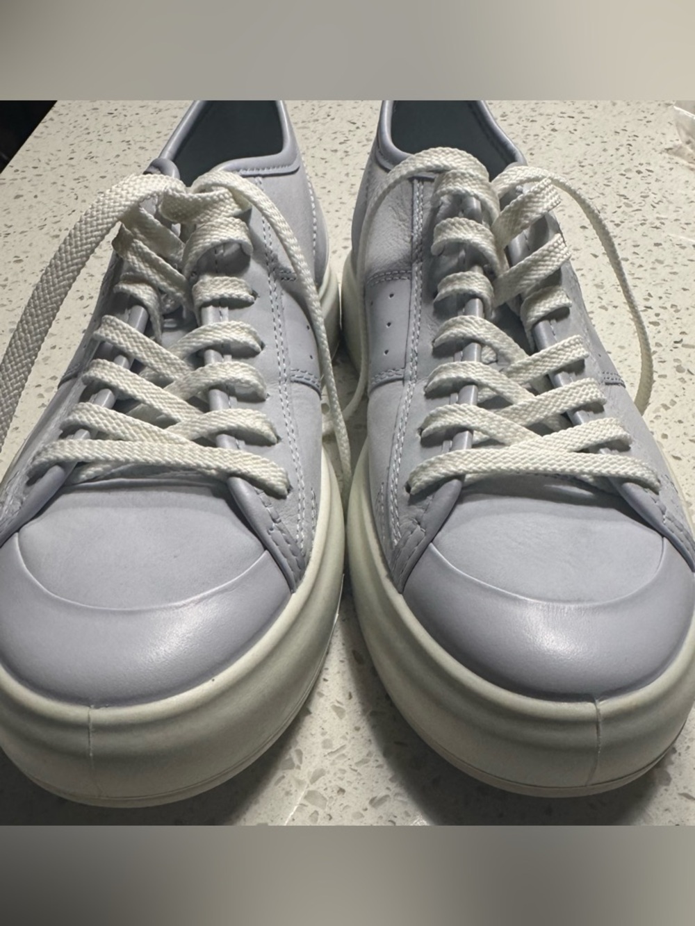 Ecco NWOT Street Ace Blue Leather Low-Top Sneakers - Picture 5 of 10